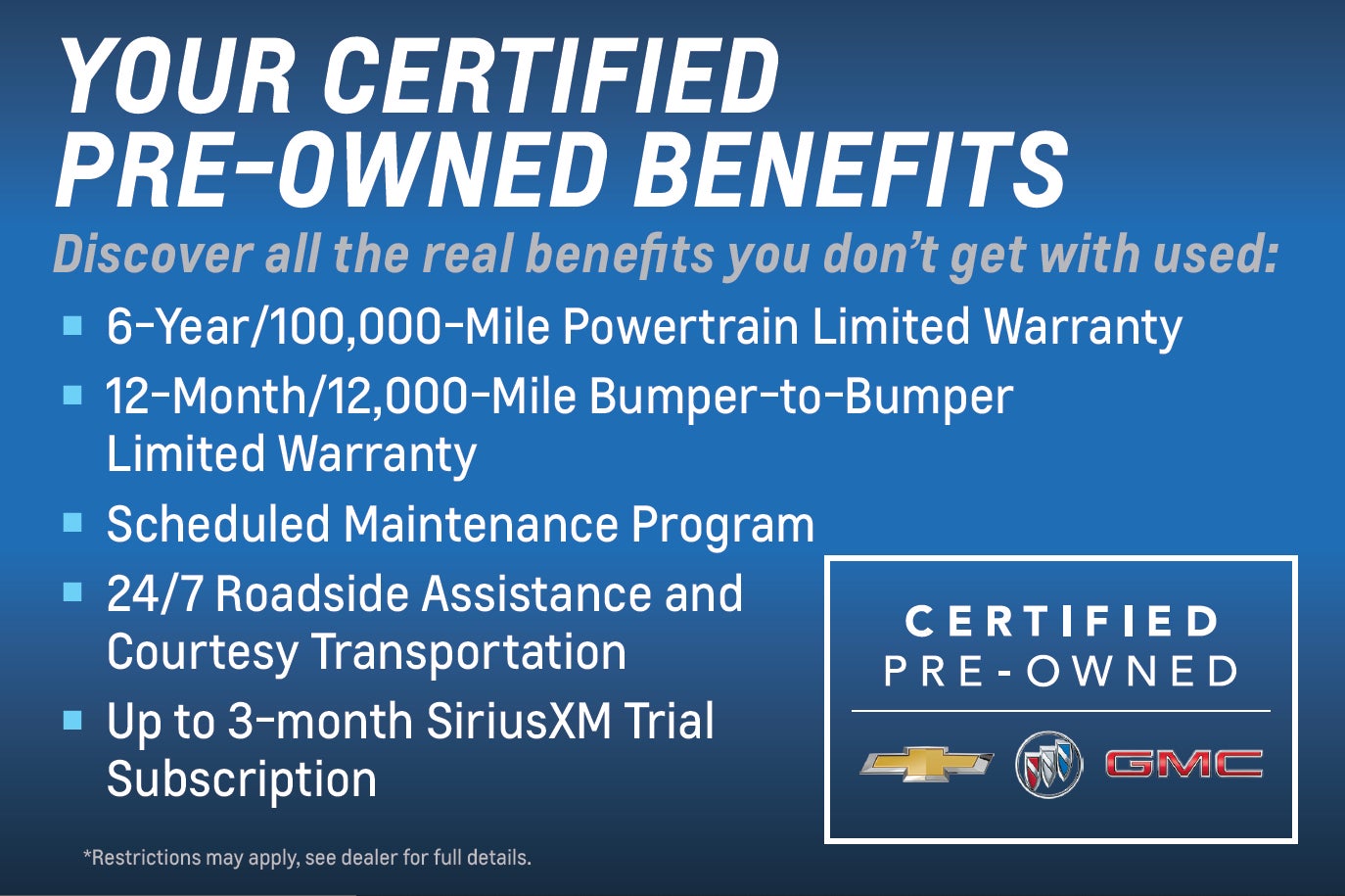 your certified pre-owned benefits