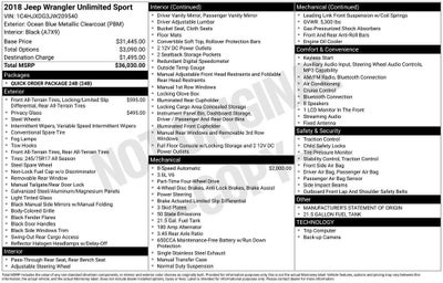 2018 Jeep Wrangler Unlimited Sport