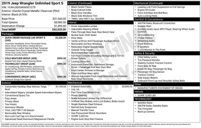 2019 Jeep Wrangler Unlimited Sport S 4x4