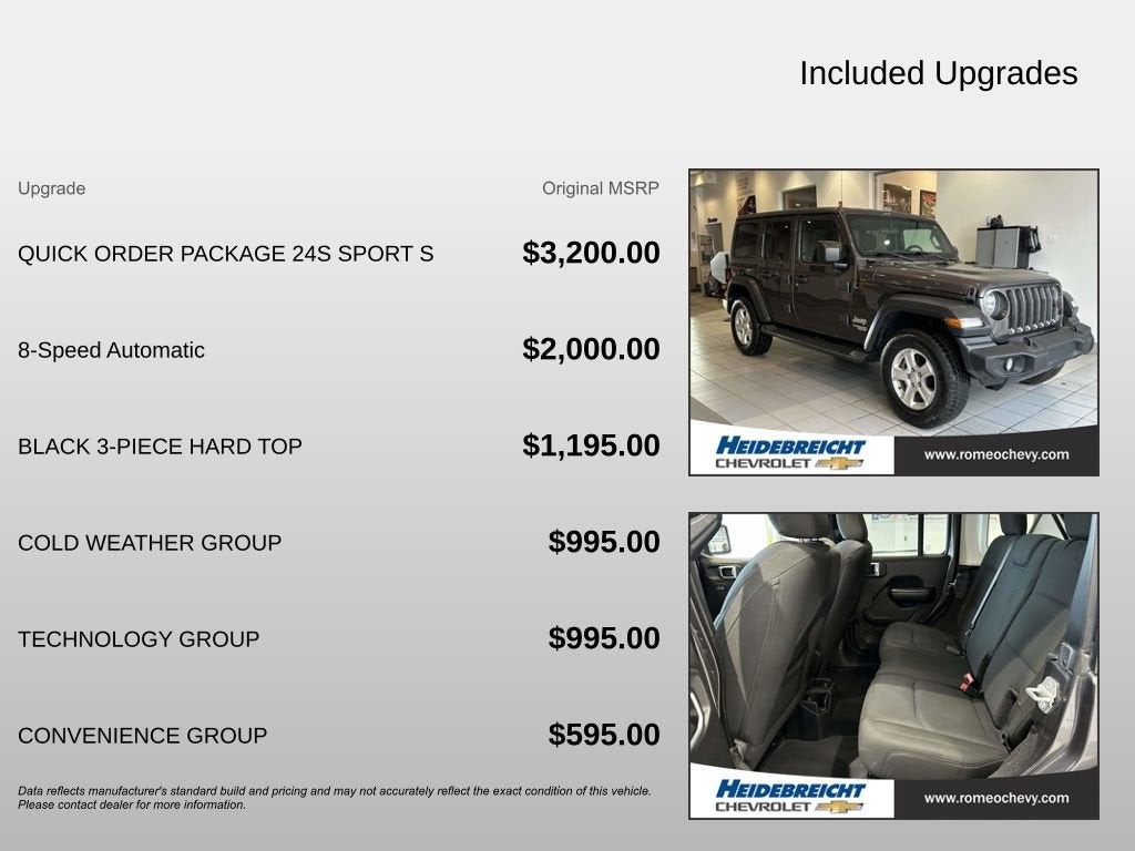 2019 Jeep Wrangler Unlimited Sport S 4x4