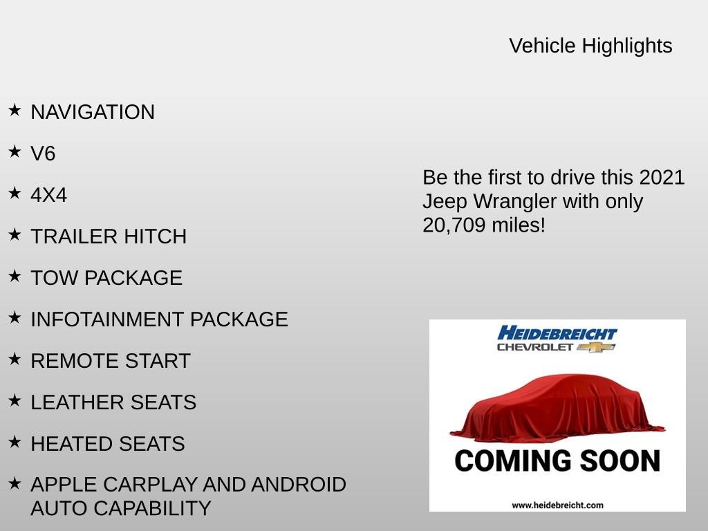 2021 Jeep Wrangler Unlimited Rubicon 4X4