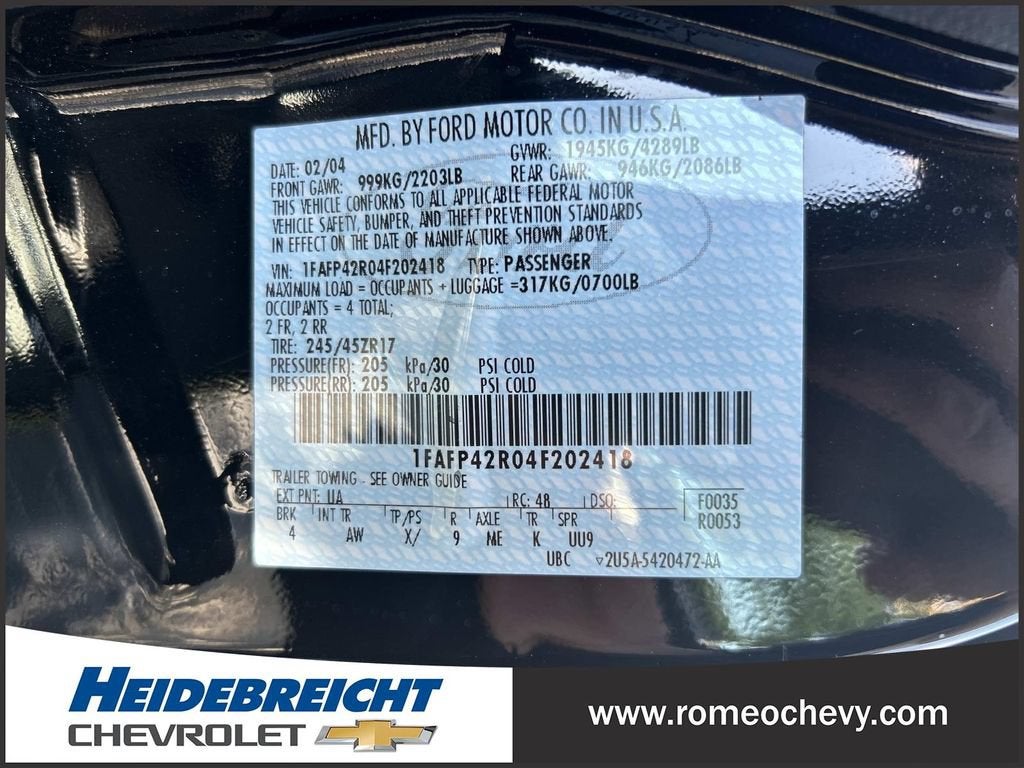 2004 Ford Mustang Premium Mach 1