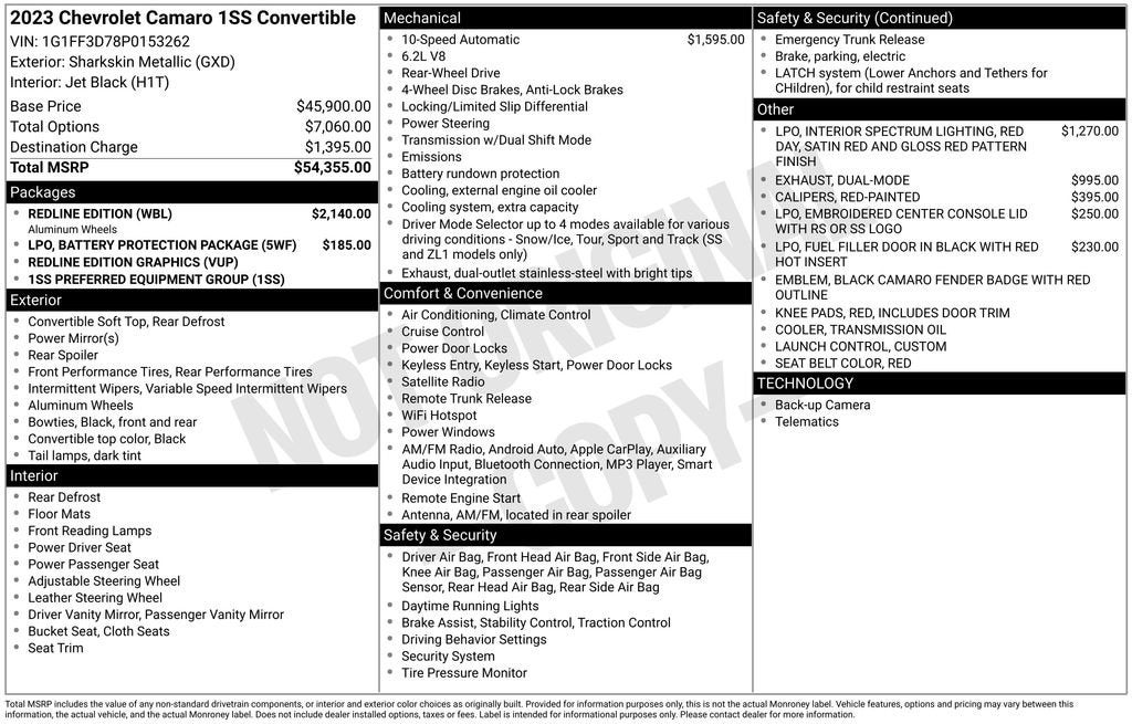 2023 Chevrolet Camaro 1SS
