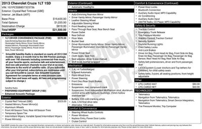 2013 Chevrolet Cruze 1LT