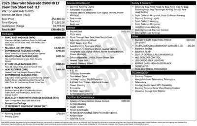 2026 Chevrolet Silverado 2500 HD LT