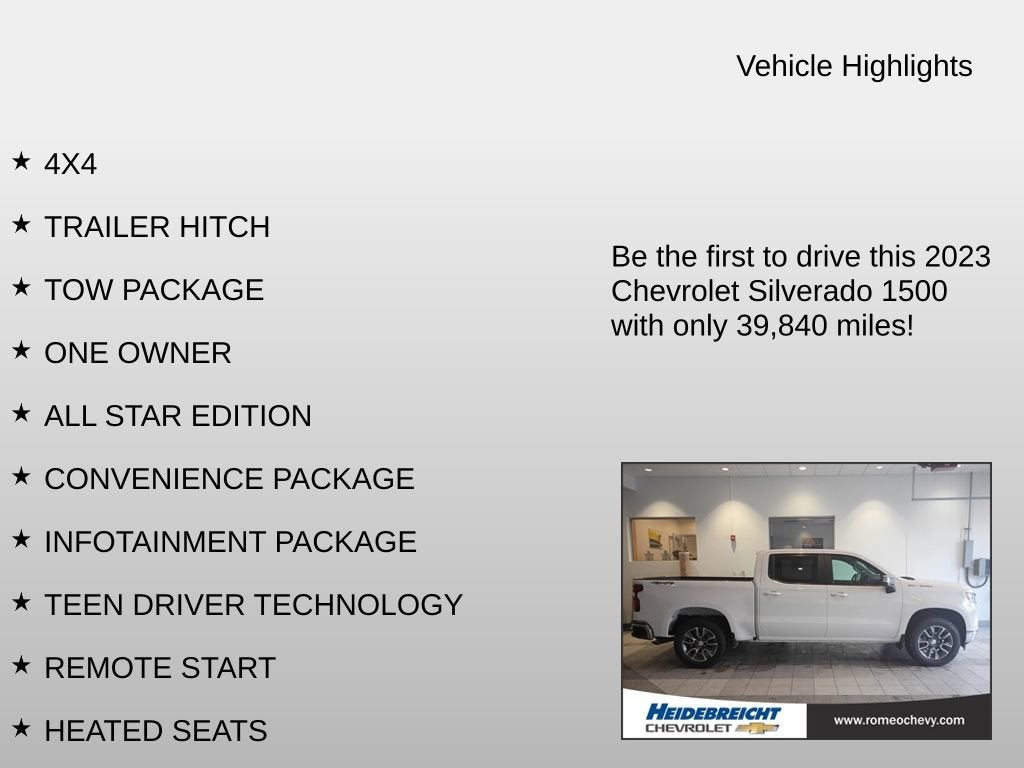 2023 Chevrolet Silverado 1500 LT (2FL)