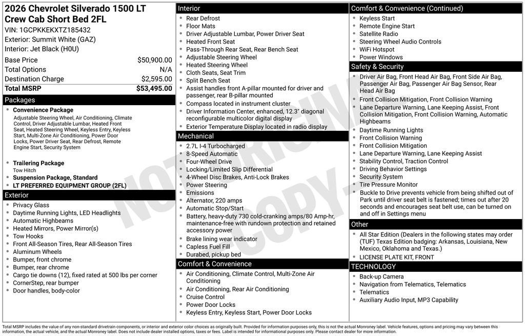 2026 Chevrolet Silverado 1500 LT (2FL)