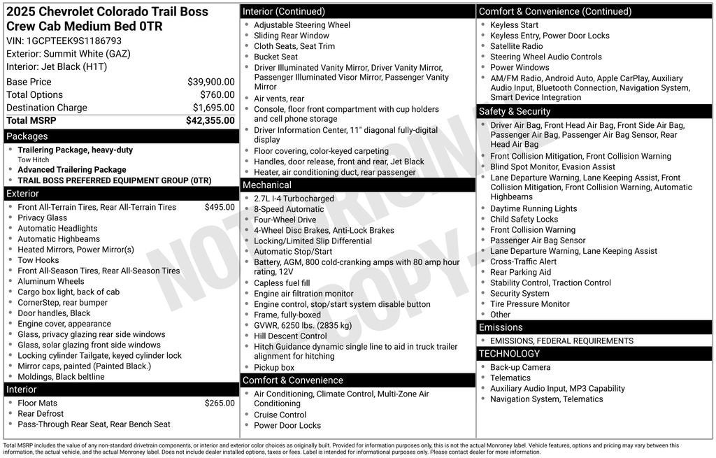 2025 Chevrolet Colorado Trail Boss