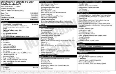 2026 Chevrolet Colorado ZR2