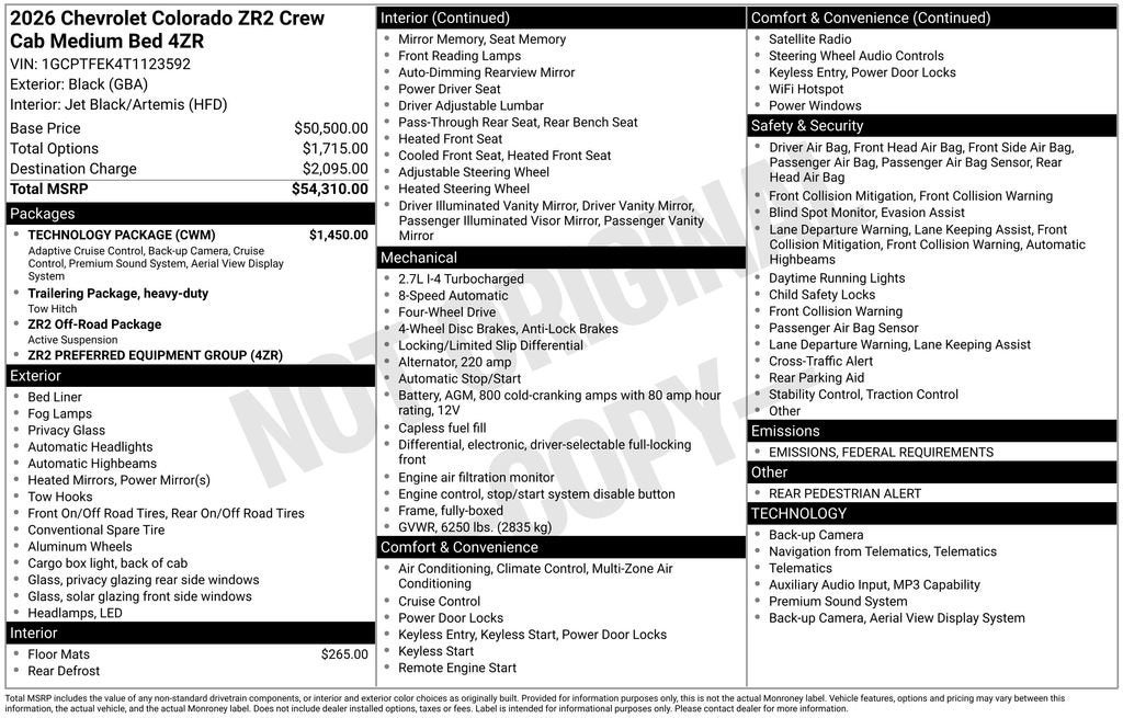 2026 Chevrolet Colorado ZR2