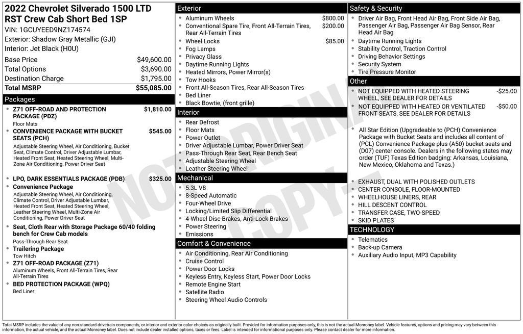 2022 Chevrolet Silverado 1500 LTD RST
