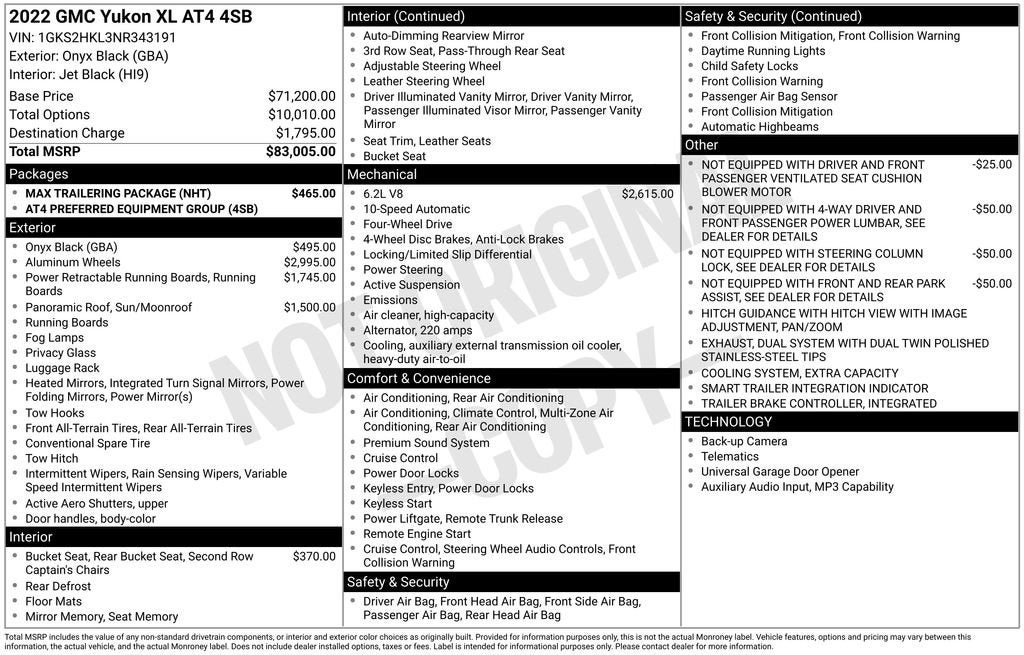 2022 GMC Yukon XL AT4