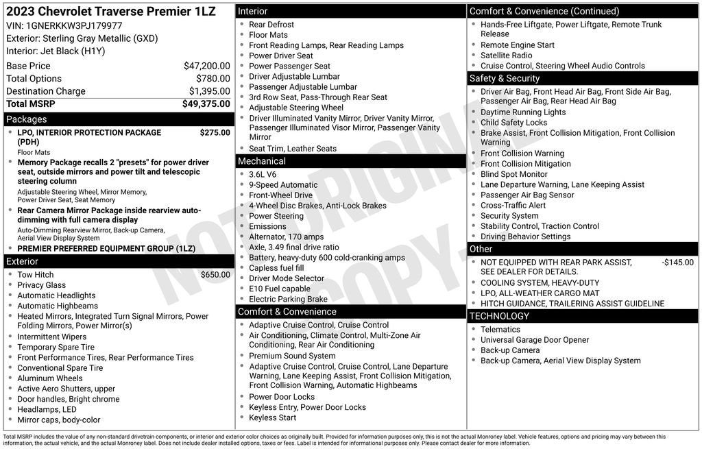 2023 Chevrolet Traverse Premier
