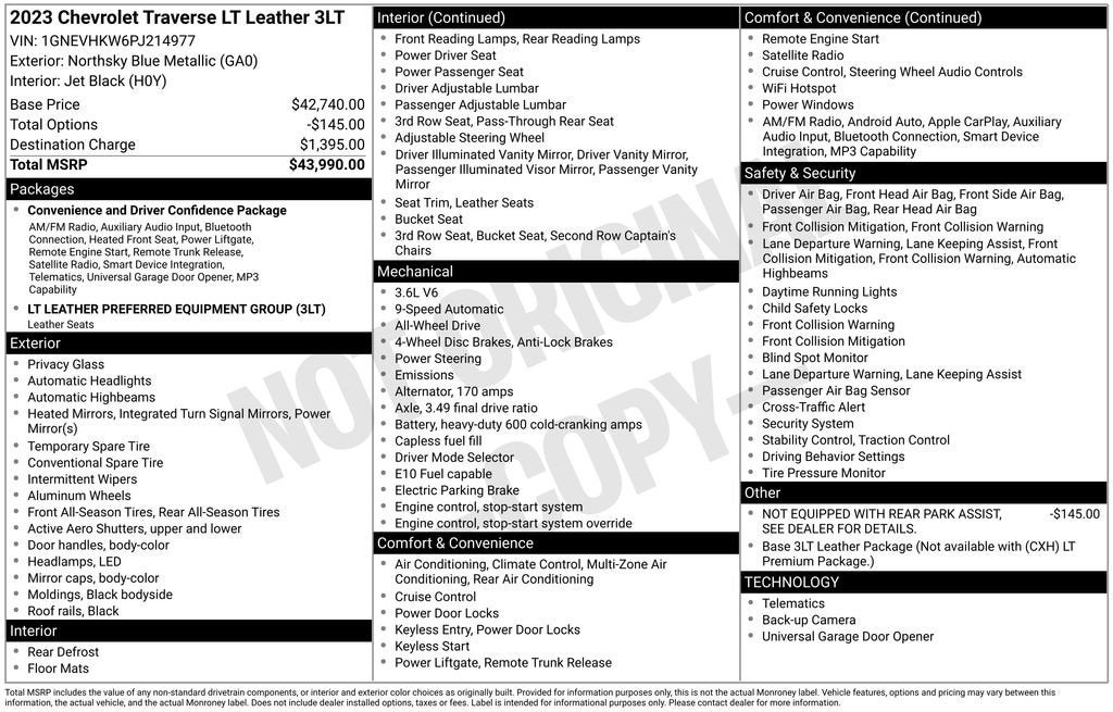 2023 Chevrolet Traverse LT Leather