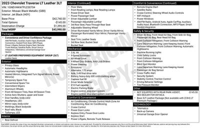 2023 Chevrolet Traverse LT Leather