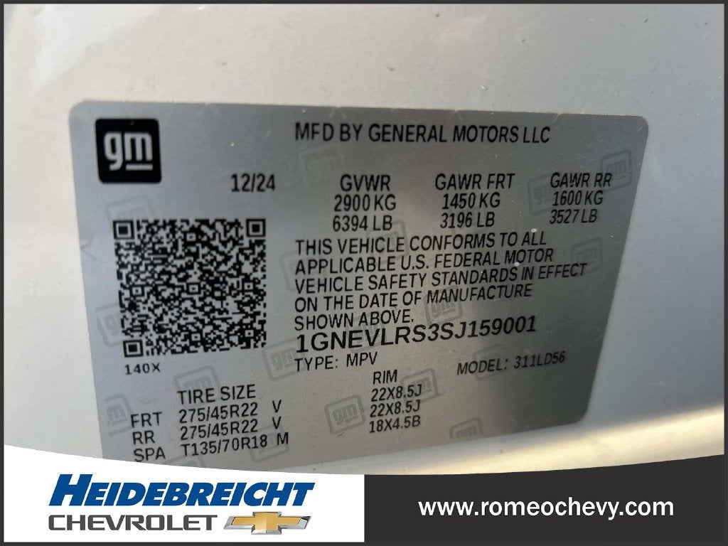 2025 Chevrolet Traverse RS