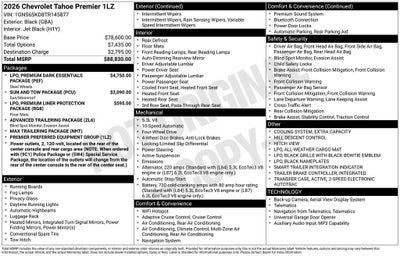 2026 Chevrolet Tahoe Premier