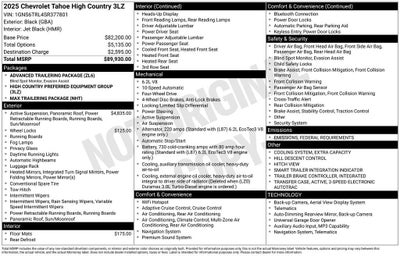 2025 Chevrolet Tahoe High Country