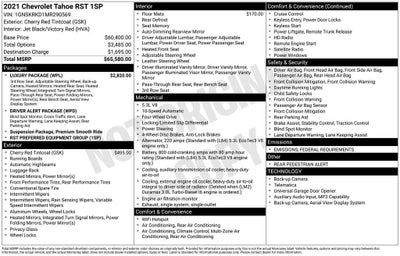 2021 Chevrolet Tahoe RST