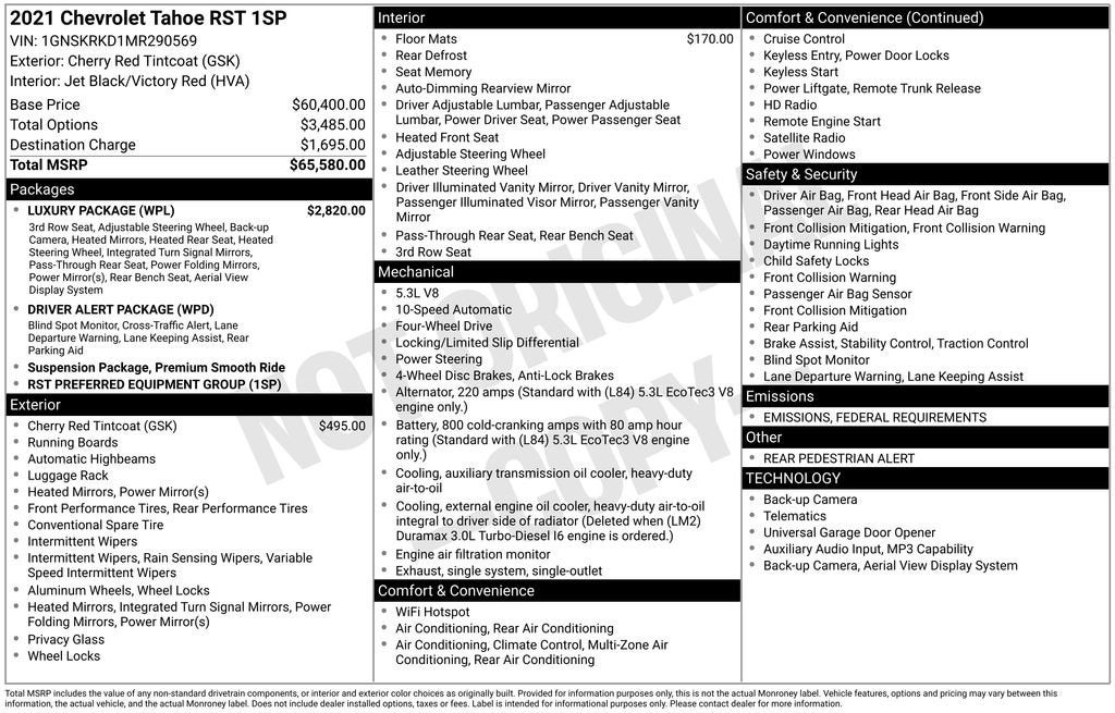 2021 Chevrolet Tahoe RST