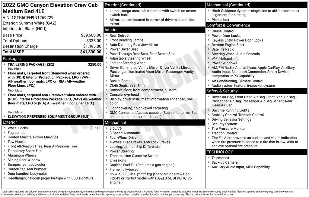 2022 GMC Canyon Elevation