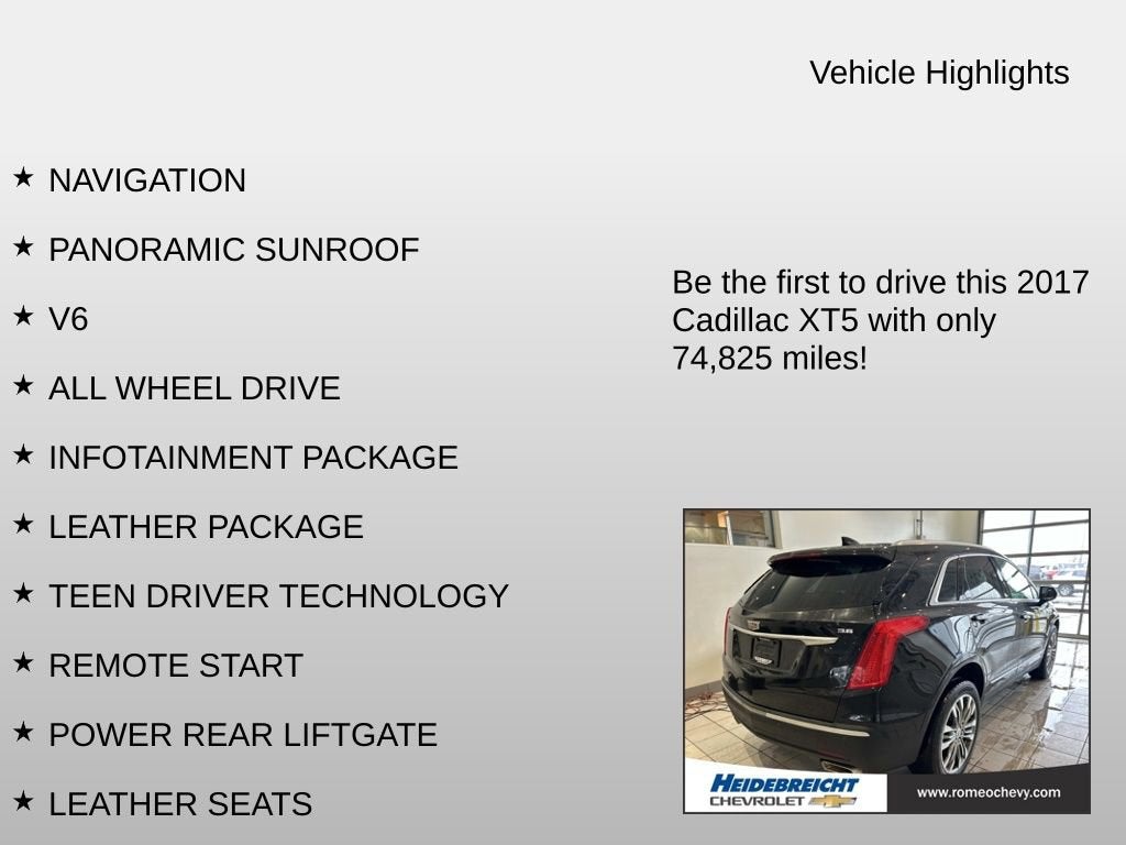 2017 Cadillac XT5 Premium Luxury AWD