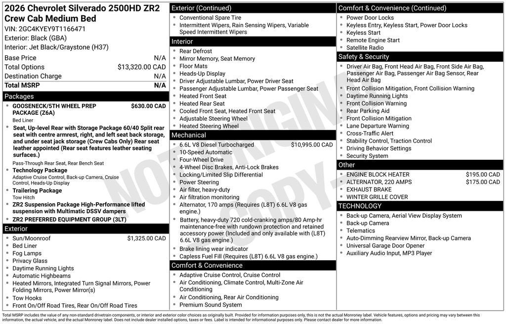 2026 Chevrolet Silverado 2500 HD ZR2