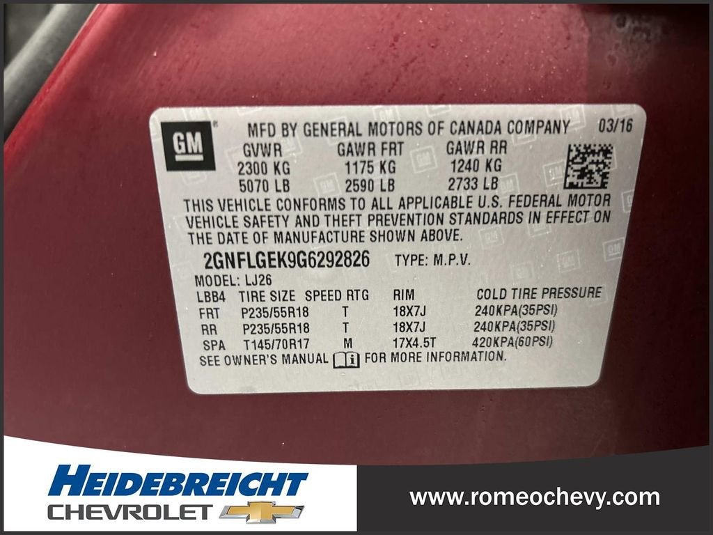 2016 Chevrolet Equinox LTZ