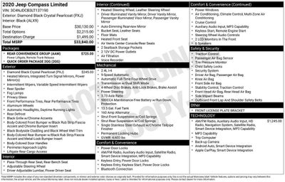 2020 Jeep Compass Limited 4X4