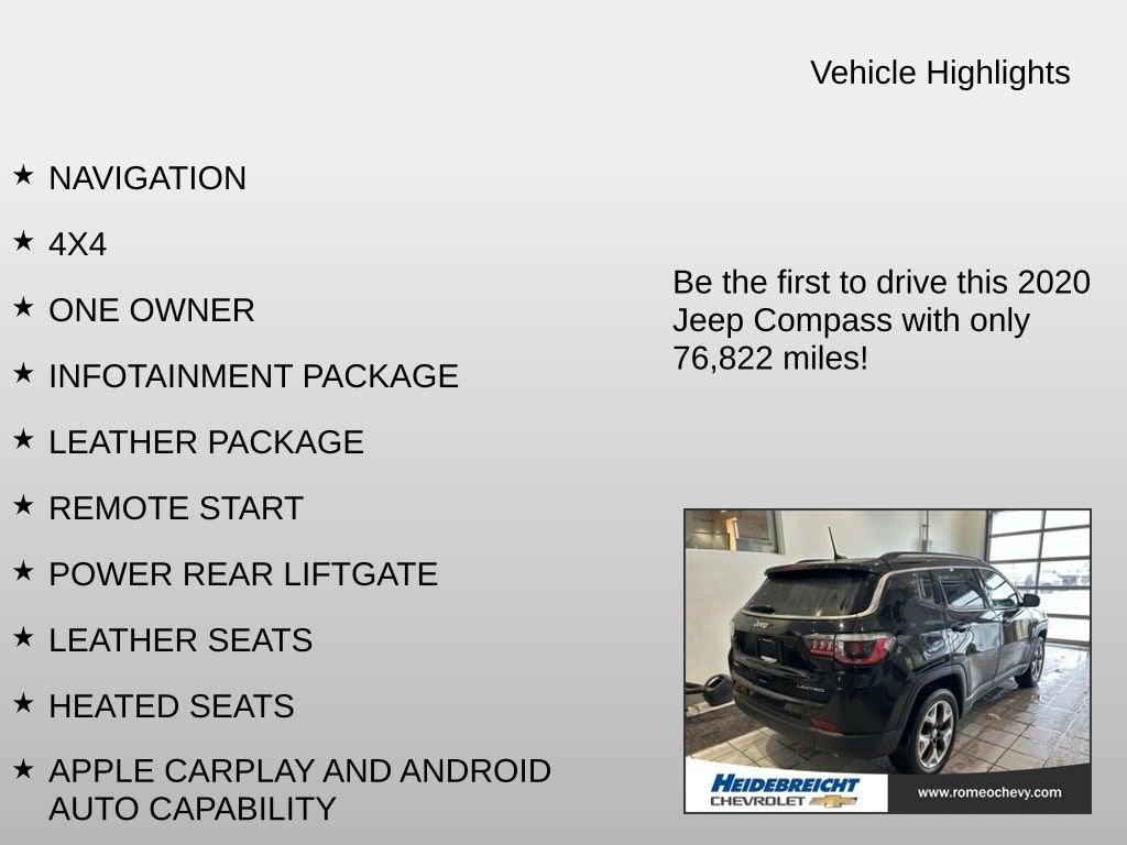 2020 Jeep Compass Limited 4X4