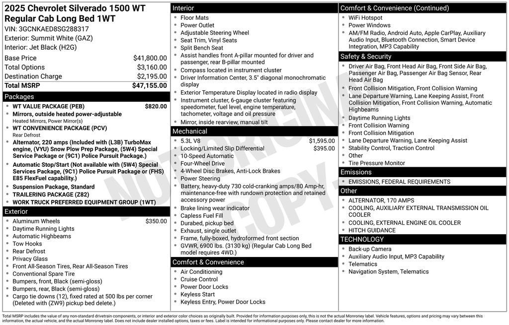 2025 Chevrolet Silverado 1500 WT