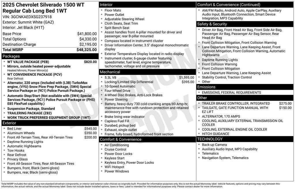2025 Chevrolet Silverado 1500 WT