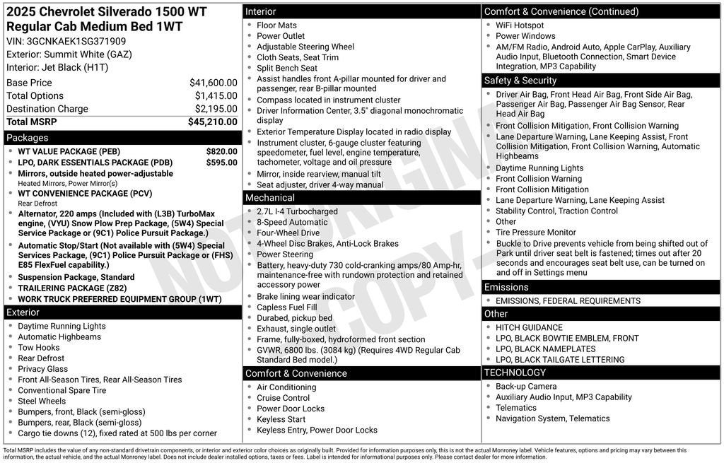 2025 Chevrolet Silverado 1500 WT