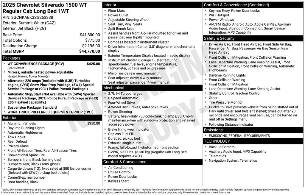 2025 Chevrolet Silverado 1500 WT