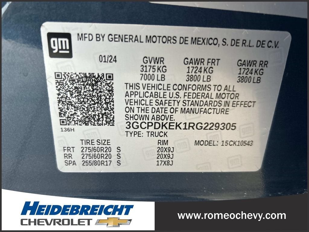 2024 Chevrolet Silverado 1500 LT (2FL)