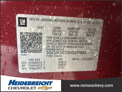 2018 Chevrolet Silverado 1500 LTZ