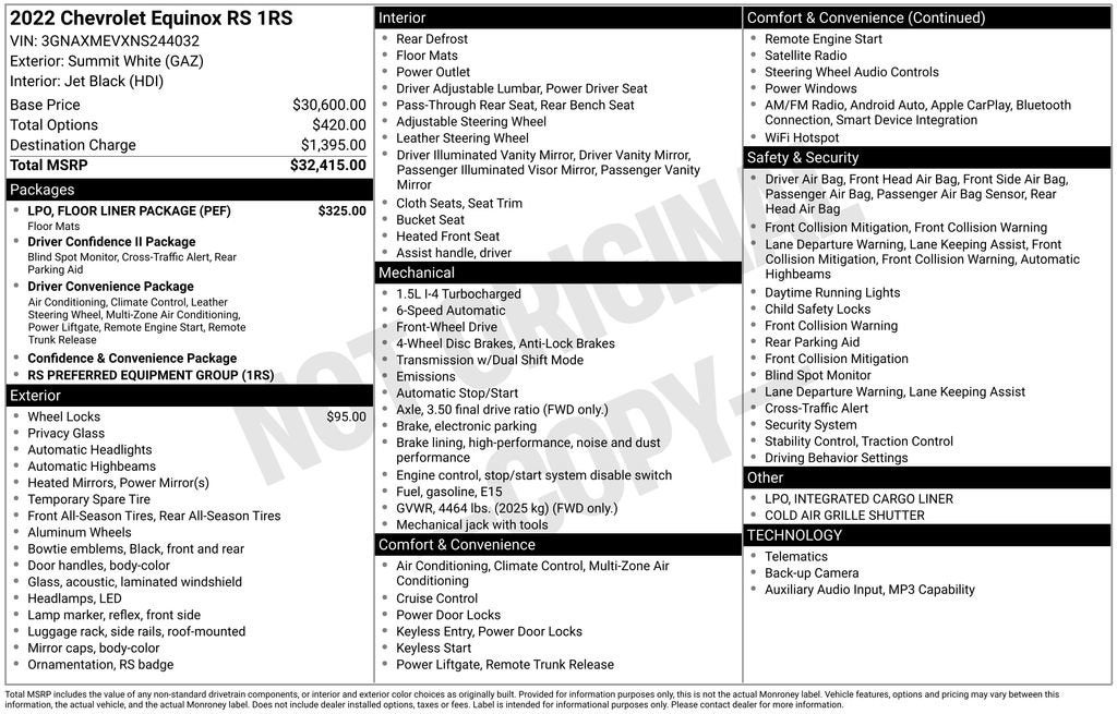 2022 Chevrolet Equinox RS