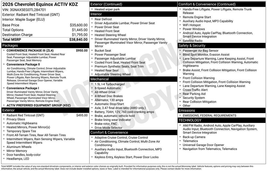 2026 Chevrolet Equinox ACTIV