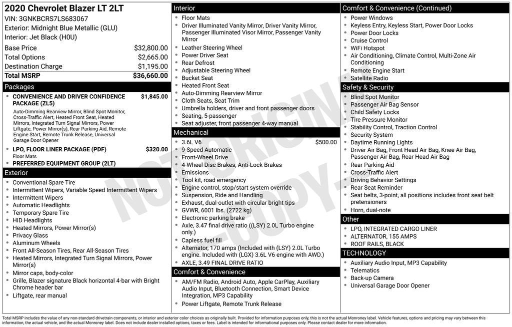 2020 Chevrolet Blazer 2LT