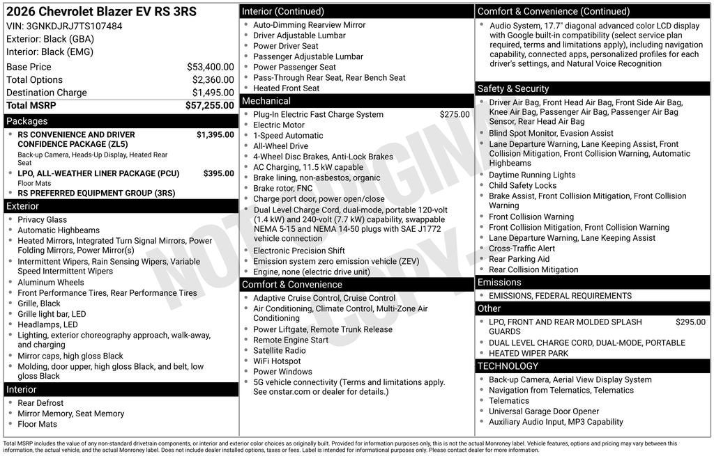 2026 Chevrolet Blazer EV RS