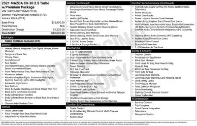 2021 Mazda Mazda CX-30 Turbo Premium Package