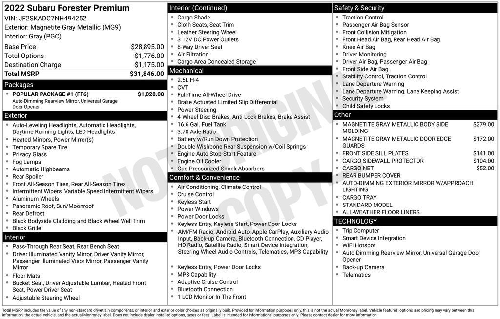 2022 Subaru Forester Premium