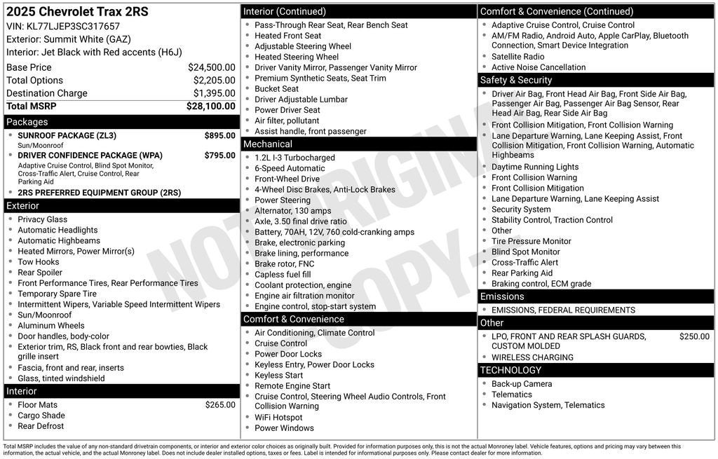 2025 Chevrolet Trax 2RS