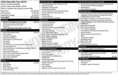 2025 Chevrolet Trax ACTIV