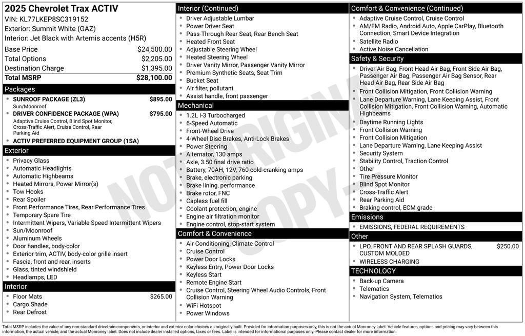 2025 Chevrolet Trax ACTIV