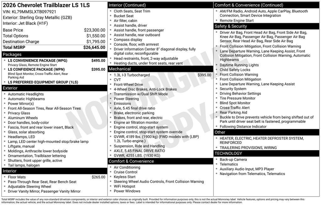 2026 Chevrolet Trailblazer LS