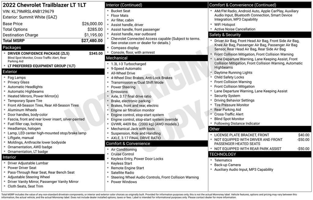 2022 Chevrolet Trailblazer LT