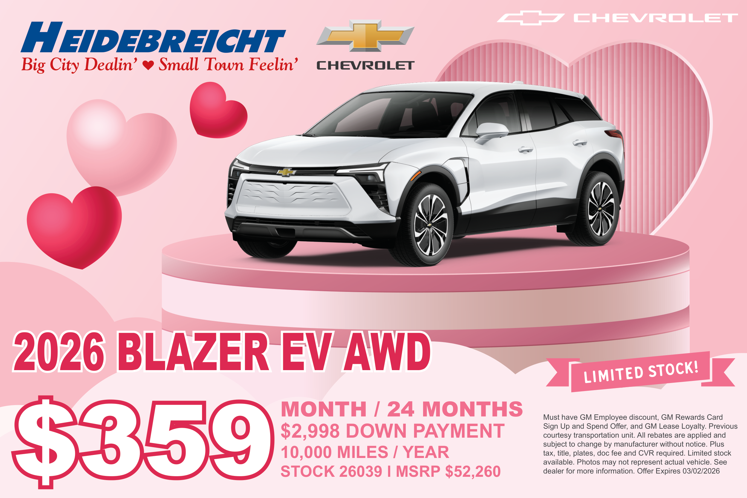 2026 Blazer EV AWD - Limited Stock!
