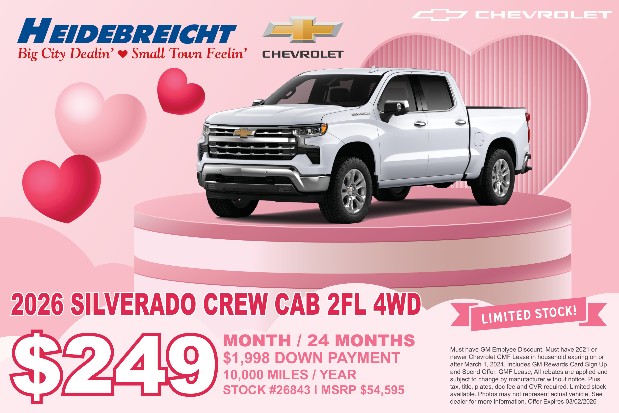 2026 Crew Cab 2FL 4WD 20" Wheels