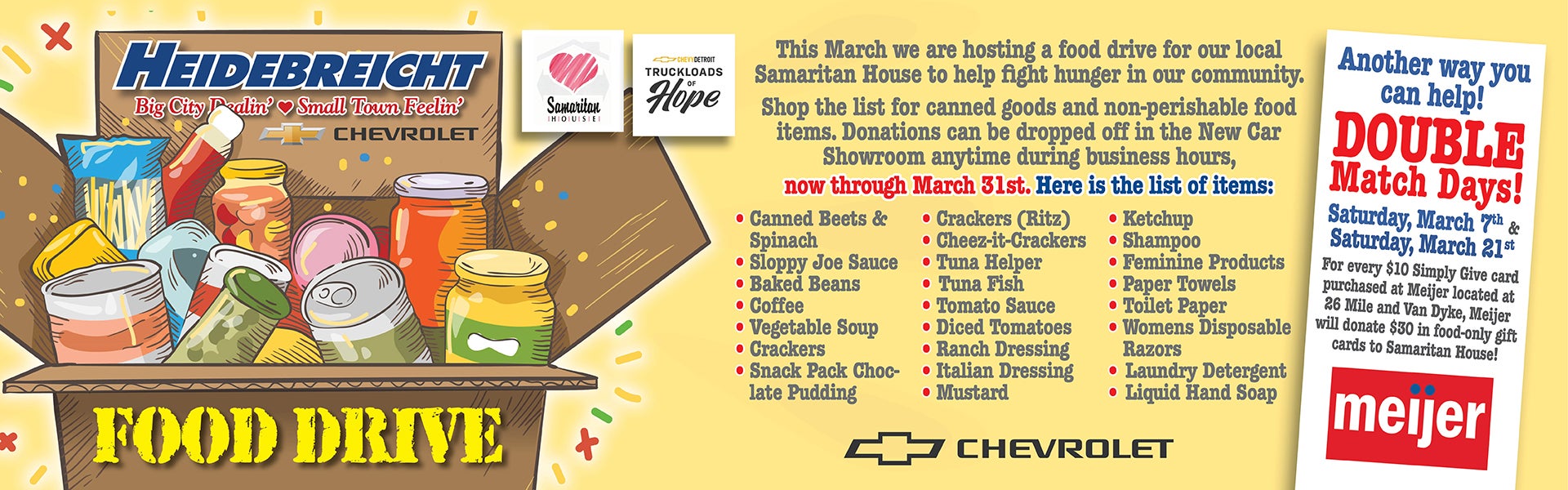 Truckloads of Hope - Samaritan House Food Drive!